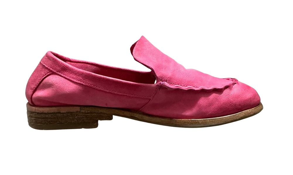 A.S.98 Pink Fuchsia Soft Leather Loafers Women’s Size 37 US 7